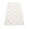 Tapis en pvc tissé gris avec motifs coquillage blanc