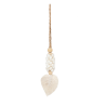 Pampille feuille et coquillages - Blanc
