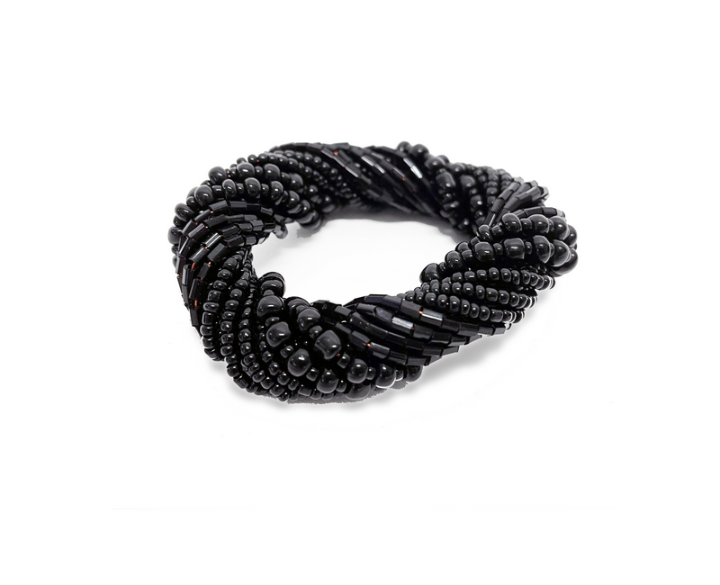 Rond de serviette en perles - lot de 4