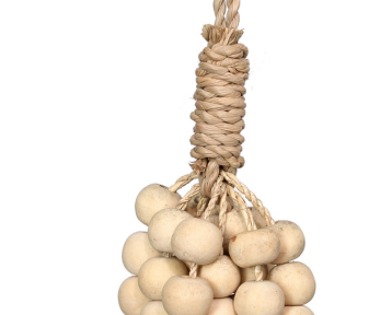 Pampille déco en perles bois 2 coloris