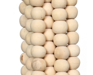 Pampille déco en perles bois 2 coloris