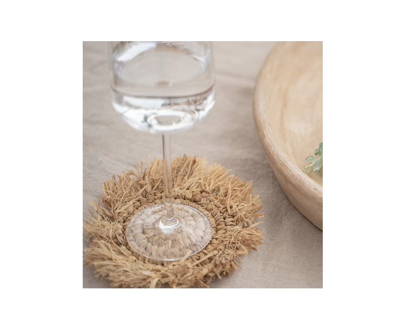 Sous verre raffia Fringe