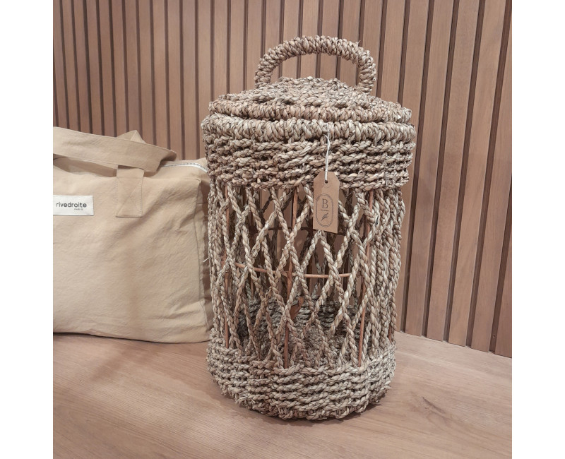 Panier à linge en jonc de mer