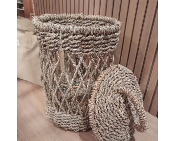 Panier à linge en jonc de mer