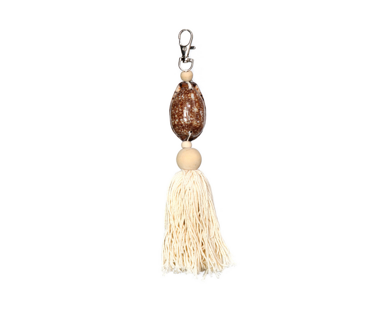 Porte clés marron et naturel