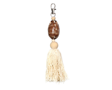 Porte clés marron et naturel