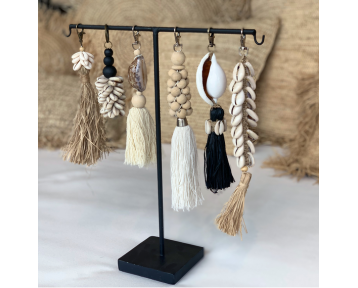 Porte clés marron et naturel