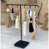 Porte clés marron et naturel