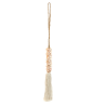 Pampille en coquillages roses et franges coton