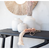 Pampille en coquillages coton - Rose
