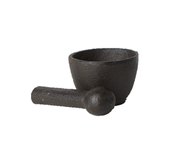 Mortier en fonte Frej S marron/noir avec pilon – Affari of Sweden