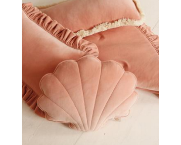 Coussin Coquillage Abricot