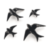 Hirondelle céramique noire - 3 tailles