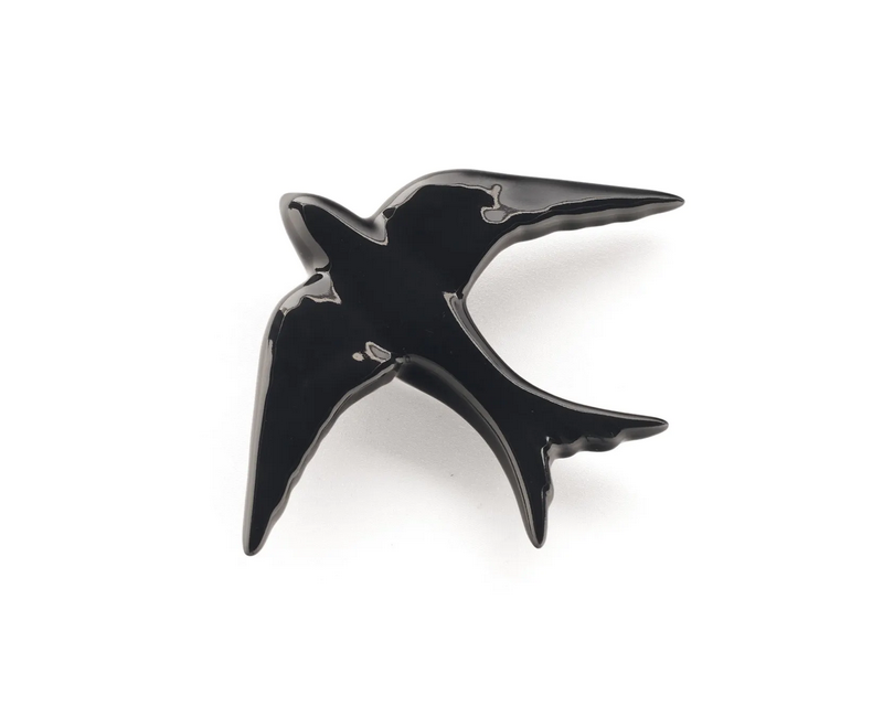 Hirondelle céramique noire - 3 tailles