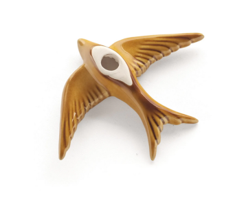 Hirondelle céramique moutarde - 3 tailles