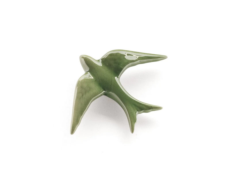 Hirondelle céramique olive - 3 tailles