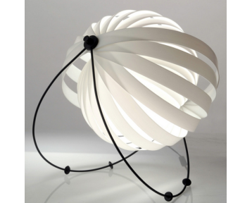 Lampe design Eclipse inclinable en plastique blanc – Boêtique Vannes