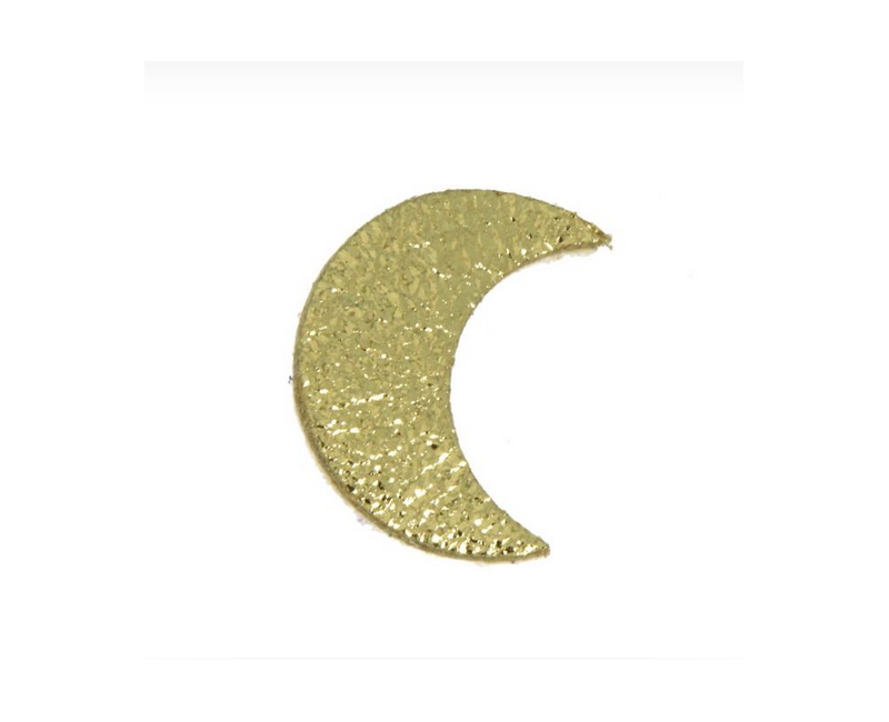 Broche Cuir Moon Dorée