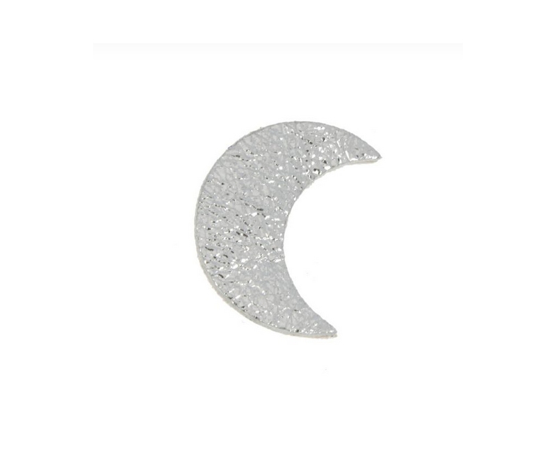 Broche Cuir Moon argent