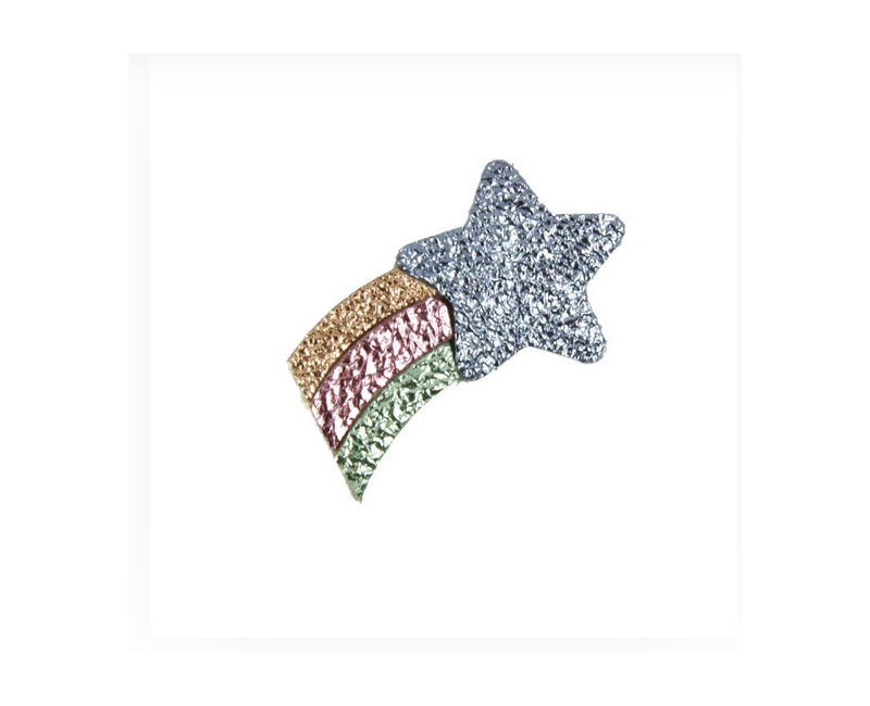 Broche Cuir Moon Etoile filante