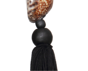 Porte clés coquillage marron et noir