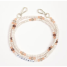 Bandoulière Arielle Sparkle en perles bois et brillantes – Louvini 125 cm