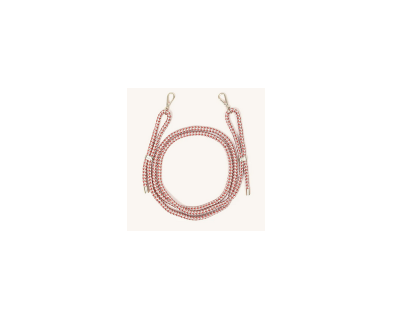 Cordon téléphone réglables rose et rouge, avec mousqueton doré Cordon téléphone réglables rose et rouge, avec mousqueton doré