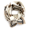 Grand foulard en coton motif zèbre chocolat coco – Apaches Collections chez Boêtique