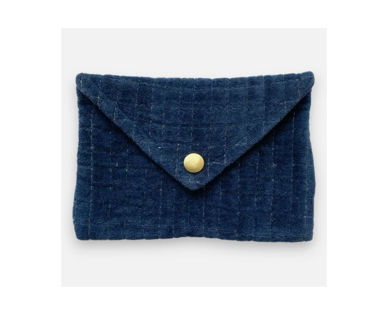 Petite enveloppe Ravi - Velours marine