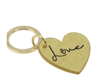 Porte clé coeur love - or